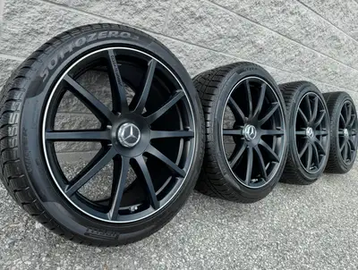Pirelli Winter Sottozero3 MO Snow Tires and original 20 inch Mercedes Benz S-Class S63 AMG Staggered...