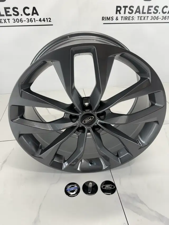 20x8.5 Gloss Gunmetal R325 Rims 5x108 Ford Edge in Tires & Rims in Saskatoon - Image 5