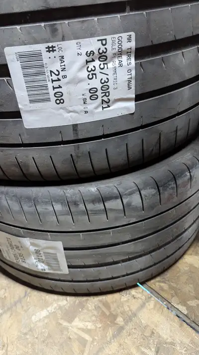 PAIR OF 2X GOODYEAR EAGLE F1 ASYMERTIC 3 TAG # 21108 Size: 305/30/21 305/30/21 Excellent condition P...