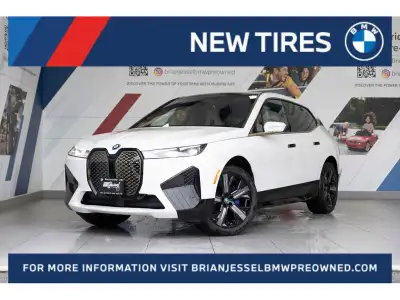 2024 BMW iX xDrive50 Electric Motor AWD Single-Speed Automatic EXTERIOR - ALPINE WHITE INTERIOR - OY...