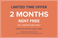 1 Month Free Rent Free Parking Exclusive Open House 2 Months (on 3 bedrooms only) Visitez notre site... (image 4)