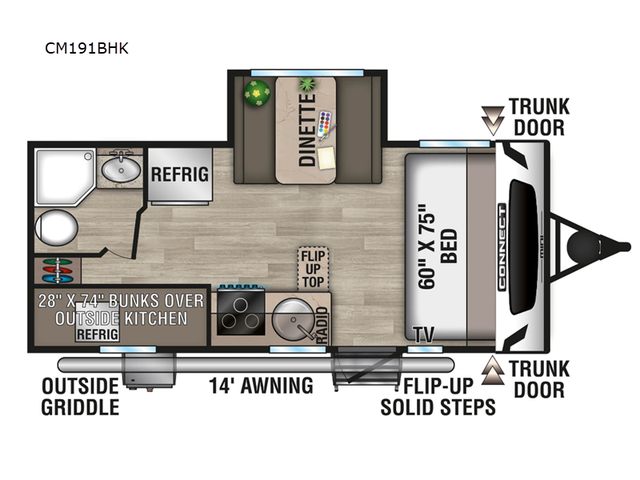 2024 K-Z Connect Mini CM191BHK in Travel Trailers & Campers in Penticton - Image 3