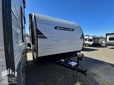 2025 Sun Lite 16BH Compact and off-road ready, this bunkhouse trailer is packed with solar power, co...