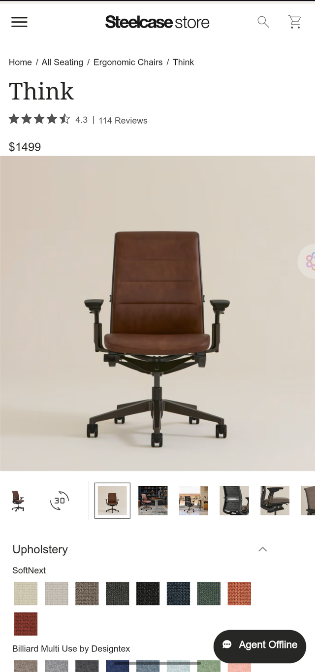 Steelcase Think V1  & V2 Chair | Excellent Condition | Call us! in Chairs & Recliners in Mississauga / Peel Region - Image 8