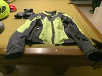 Motorcycle Jacket, Boots, Helmet, Gloves