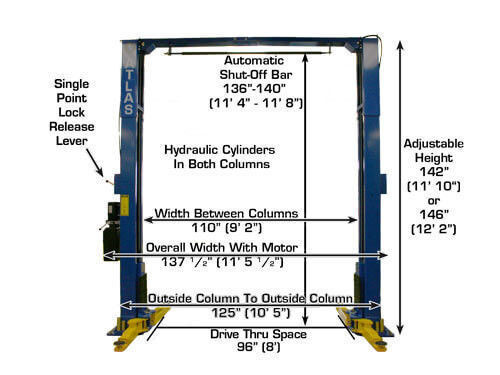 2 POST LIFT/ 2 POST HOIST 10,000LB - $6105.00 - CLENTEC in Other in St. Catharines - Image 4