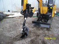 mini excavator post hole auger attachment