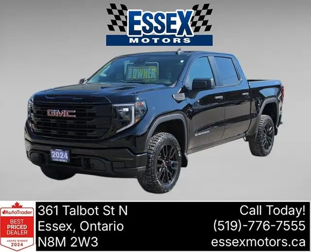 2024 GMC Sierra 1500 Pro*Low Ks*4x4*OnStar*CarPlay*Rear Cam*Six 
