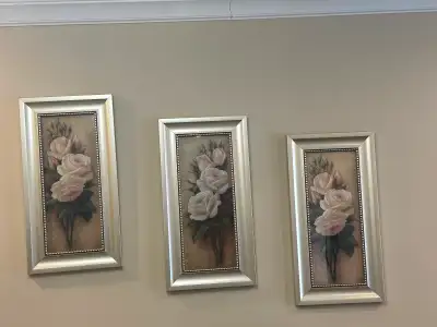 Set of 3 Framed Wall Art Pictures, View more
