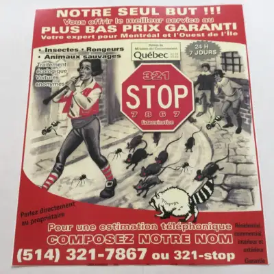 EXTERMINATION EXTERMINATEUR PUNAISES BAS PRIX (1989)514-321-7867, View more