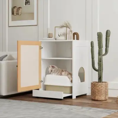 BN PawHut Cat Litter Box Enclosure, Hidden ... LOT# 6400, View more