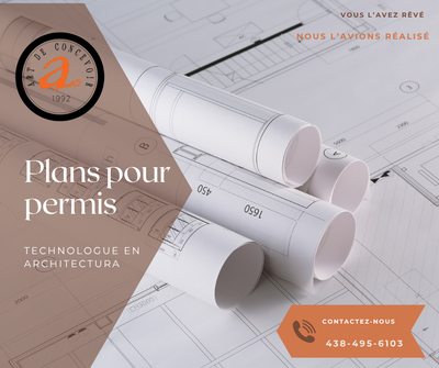 Plans pour permis, Plan for Permit , technologue en Architecture, View more