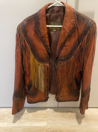 Men's Size 40 Leather Ranch fringe jacket