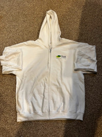 New Men's White Sweat Shirt with Hood Size XL Promotional