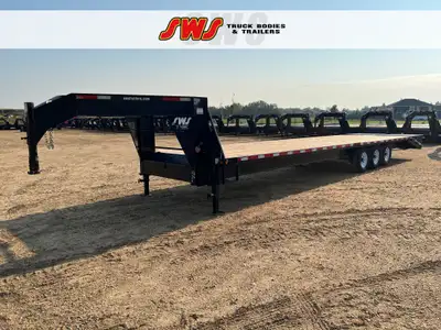 NEW 2026 SWS 8.5 x 36' Gooseneck Trailer Tri Axle 3 x 7000 lb Axles w/ Electric Brakes on all Axles...