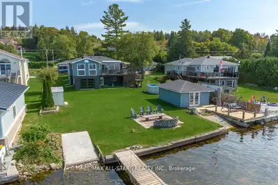 Welcome to your dream waterfront retreat on Sturgeon Lake! This stunning 4-bedroom, 2 bath home, loc...