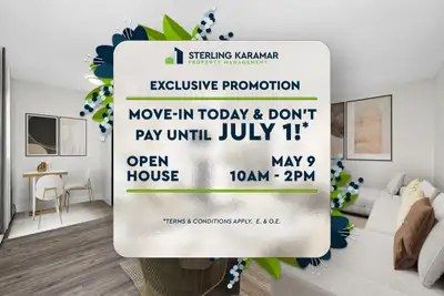 Limited Time Offer | Move In Today & Don't Pay Until July 1!* OPEN HOUSE | May 9 from 10:00 am to 2:...