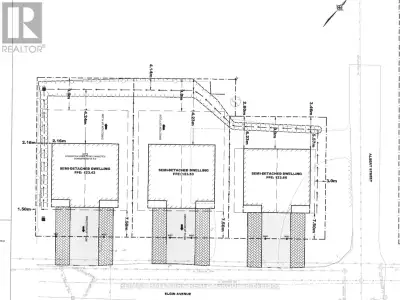 NEW DEVELOPMENT OPPORTUNITY!! Site Plan for 6 SEMI-DETACHED Bungalow Homes with each home designed t...