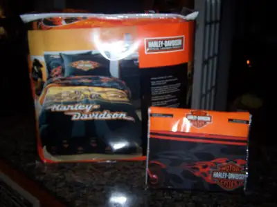 Harley Davidson Licensed Comforter & matching sheet set (new), View more