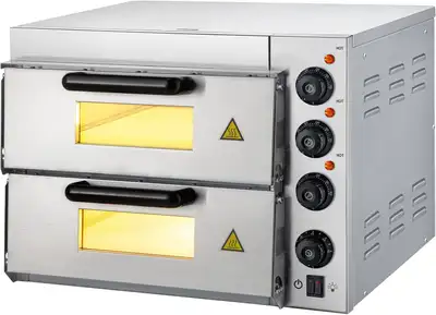 NEW COMMERCIAL 1950W 2 LAYER STAINLESS STEEL PIZZA OVEN PO14D SALE $359.95 The PO14D Commercial Elec...