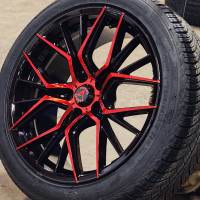 NEW!!! BLACK W/RED FACE 18 INCH rims W/NEW TIRES!! ONLY $1290