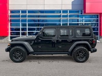 One Owner, Black 2023 Jeep Wrangler Willys 4X4, 8-Speed Automatic, Powerful Yet Fuel Efficient 2.0L... (image 1)