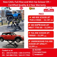 New CAEL Full Rise and Mid rise Scissor lift –  Certified Richmond Greater Vancouver Area Prévisualiser