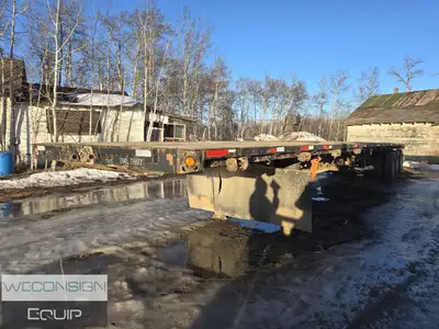 MANAC TRIDEM 53' HIBOY FLAT DECK TRAILER (Unit #02770) Located in Cecil Lake, BC, 3-Bar Winches, J-H...