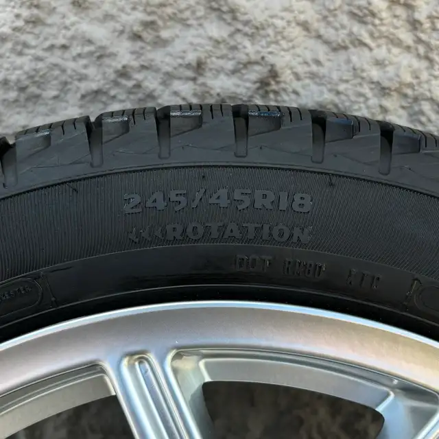 (99%) 4x 245/45R18 MotoMaster Winters w/ Jaguar / Volvo Rims in Tires & Rims in City of Toronto - Image 8