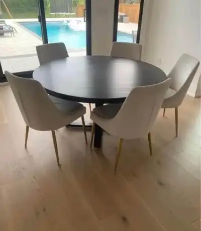 53” Wood round table, View more