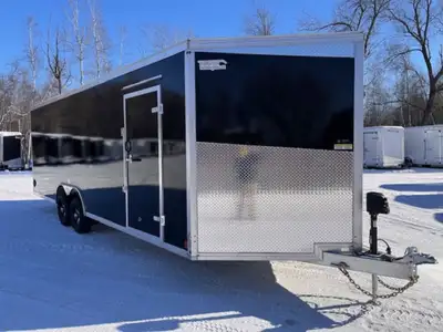 Remorque neuve 8'.6'' x 24' V-nose 2 essieux 5200lb. SLIPPER frein electrique pole alonge triple ave...