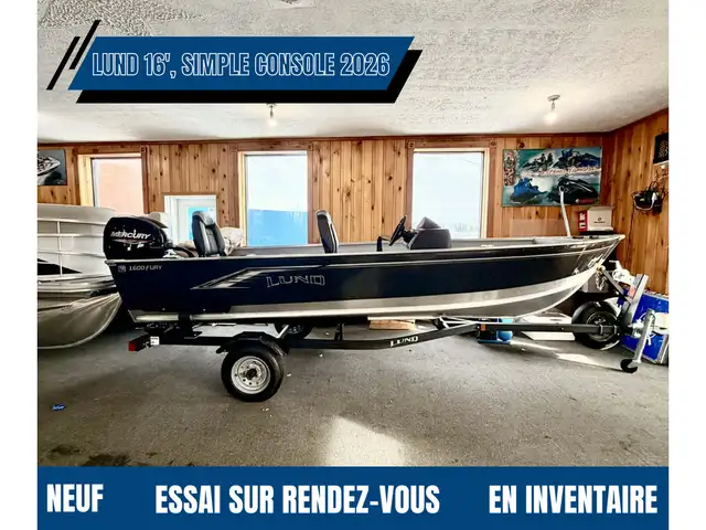 2023 Lund Boat Co 1600 Fury SS 2023 Lund 1600 Fury SS, Mercury 4 in Powerboats & Motorboats in Thetford Mines - Image 2