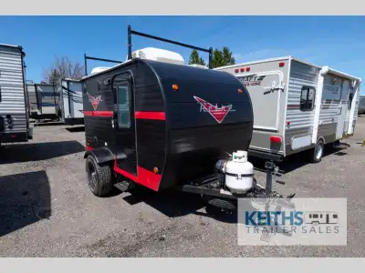 Riverside Retro travel trailer 511 highlights: Sleeps Two Exterior Kitchen Storage Space 12' 8in.in....
