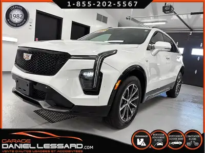 CADILLAC XT4 AWD SPORT, CUIR, TOIT, MAG 18PO, GPS, 2.0L TURBO, ÉCRAN DE 33PO, BALLONS + CEINTURES OK...