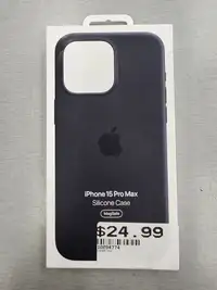 Apple iPhone 15 Pro Max Black Silicone Case - BRAND NEW