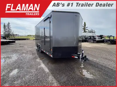 2026 Royal 8'x16' +2' V-Nose Enclosed Cargo Color: Charcoal w/ Blackout Package (2) 5200lb Lippert S...
