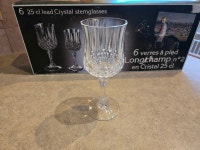 Crystal wine glasses- Crystal D'Arques Longchamp Red Deer Alberta Preview