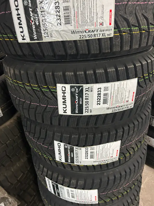 4 Brand New Kumho WinterCraft Wi31 225/50R17 Winter $60 REBATE!! in Tires & Rims in Ottawa - Image 3