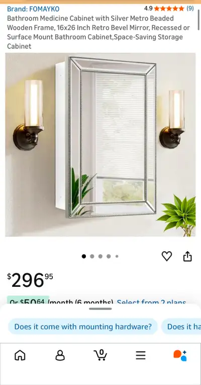 New in Box - Bathroom Medicine Cabinet Bevel Mirror. Retails on Amazon for $296.00 Selling for $70