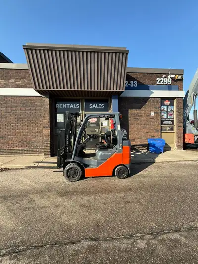 Stock #: S1093 Type: Forklift Year: 2021 Make: Toyota Model #: 8FGCU25 Hours: 1618.8 Fuel Type: LPG...