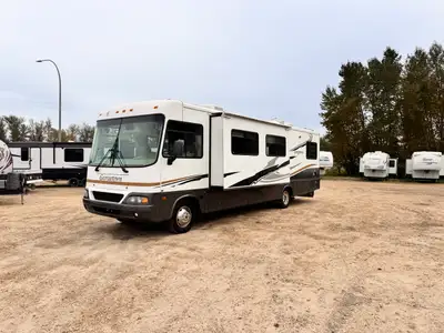 Adventure awaits in this 2003 Forest River Georgetown Class A motorhome! At approximately 32 feet, t...
