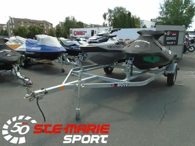 Remorque haut de gamme double Sea-Doo Move 2 galvanisée. Vient avec roue cric et jantes aluminium. M...