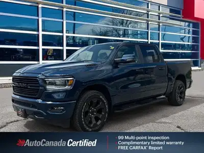 One Owner, No Accidents, Patriot Blue Pearl 2023 Ram 1500 Sport 4X4, 8-Speed Automatic HEMI 5.7L V8,...
