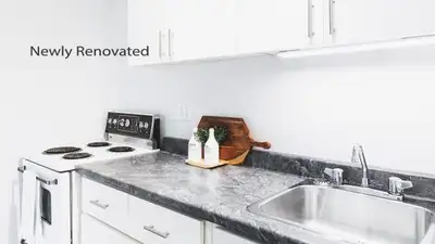 Be the first to live in this recently updated suite with new flooring, an upgraded kitchen, and a ne...