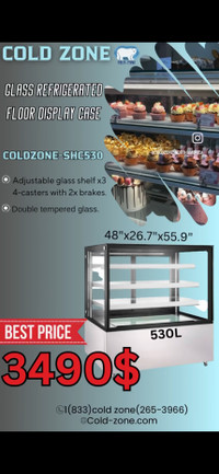 GLASS DISPLAY CASE COOLER- ALL SIZES-Deliver all CANADA