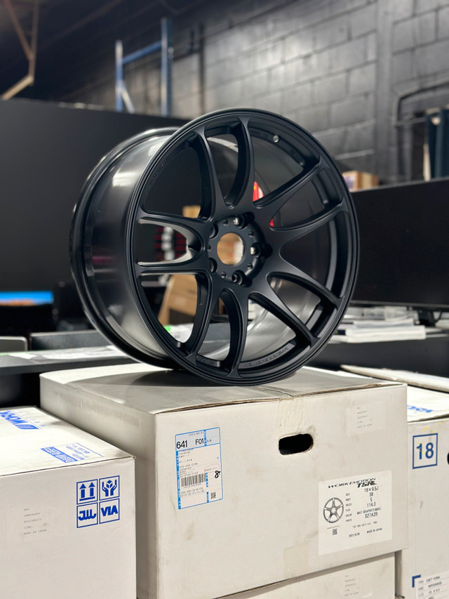 Instock! Work Emotion 18x9.5 +38 5x114.3 STI WRX EVO Civic in Tires & Rims in Markham / York Region - Image 3