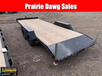 2026 Double A CH77-20 18' deck plus 2' dove 7000 gvw - 3500lb lippert spring axle heat treated deck...