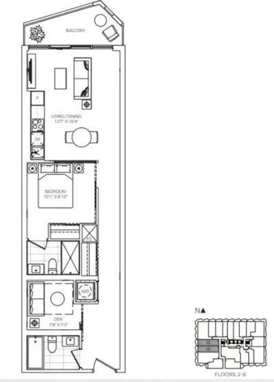 ️ Downtown Toronto - Untitled Condo | 1 Bed + Den + 2 Bath ONLY $589,000!! | West-facing | 690 sqft+...
