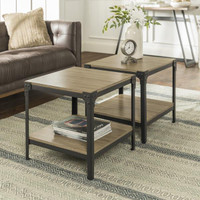 Two Side Table-Angle Iron Rustic - 2 for 1 deal