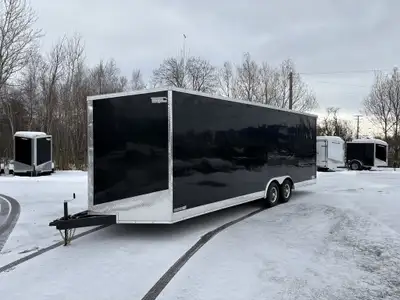 Remorque neuve 8'.6'' x 24' V-nose 2 essieux 5200lb. SLIPPER frein electrique pole alonge triple ave...